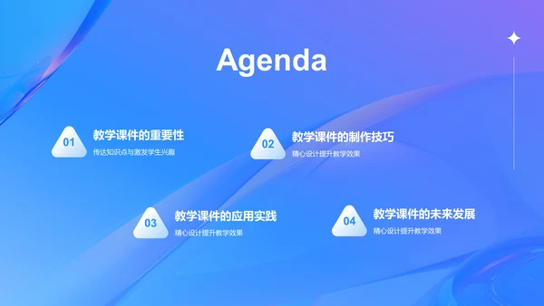 蓝色渐变风教师说课教学设计公开课PPT模板