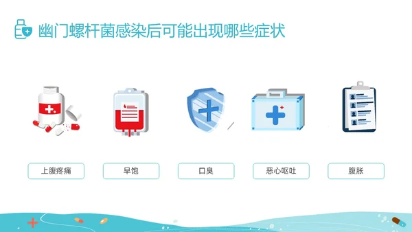 绿色插画幽门螺杆菌健康宣教培训PPT课件