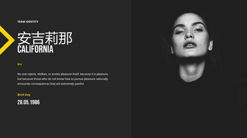 橙黑欧美风公司简介市场介绍创意PPT模板