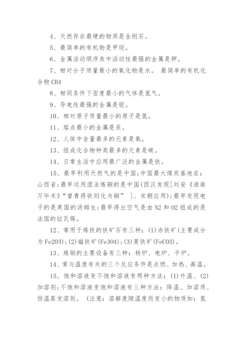 初三人教版化学知识点.docx