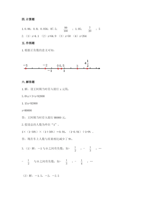 兴宾区六年级下册数学期末测试卷精选.docx
