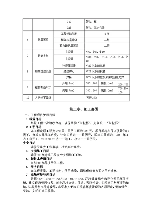 x施工组织课程设计任务书