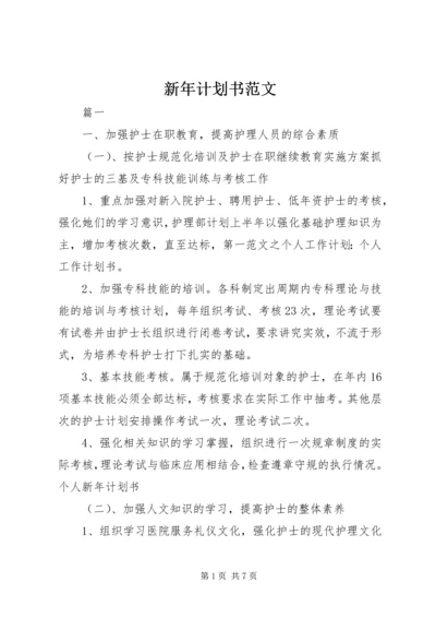 新年计划书范文.docx