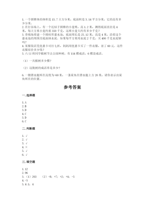 北京市丰台区六年级下册数学期末测试卷必考题.docx