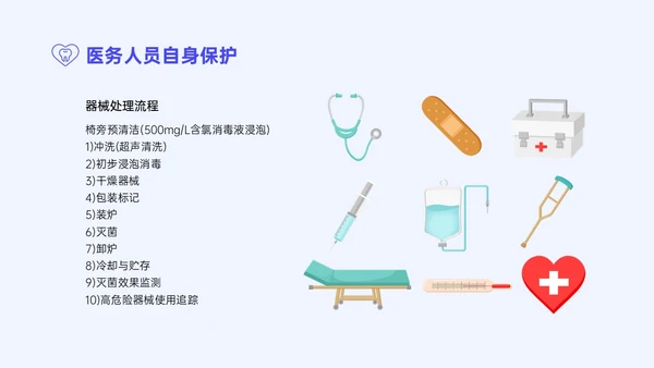 蓝紫色简约商务口腔科院感预防控制PPT模板院感知识培训