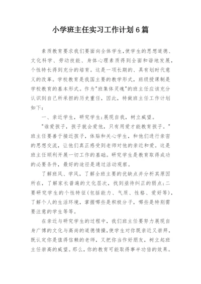 小学班主任实习工作计划6篇.docx