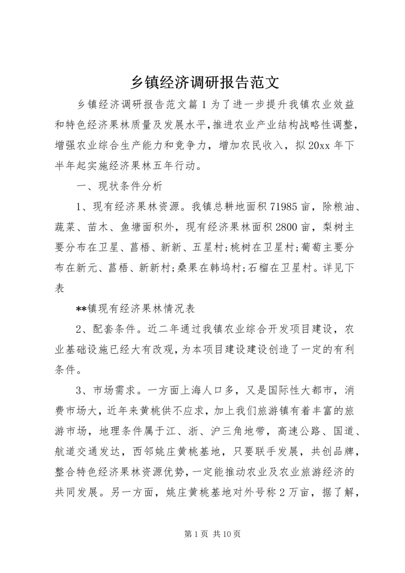乡镇经济调研报告范文.docx