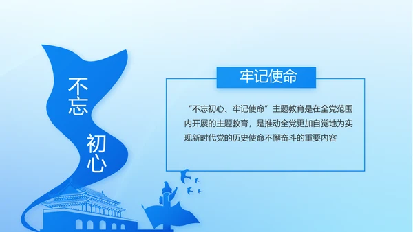 蓝色党建党支部年年终总结述职报告PPT