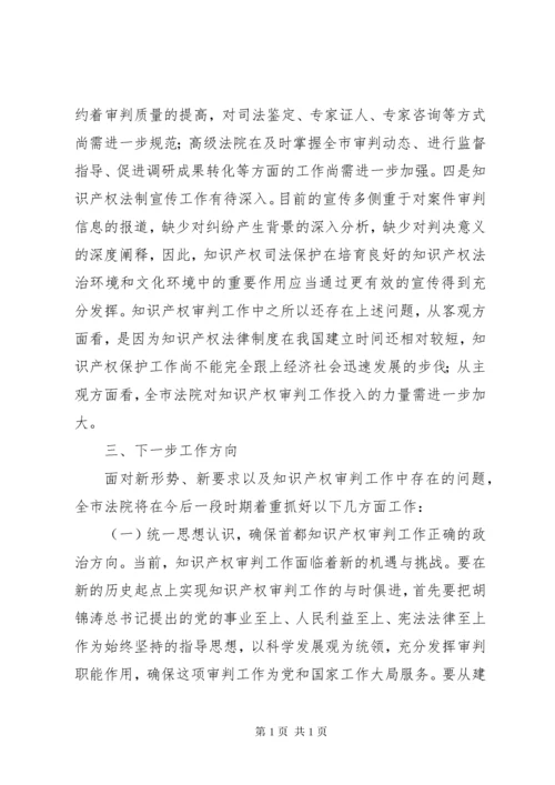 知识产权审判工作报告.docx