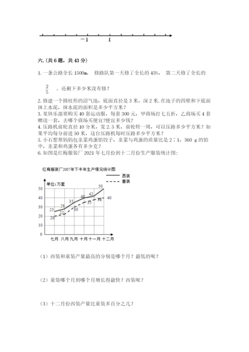 小学数学六年级下册竞赛试题含完整答案（易错题）.docx