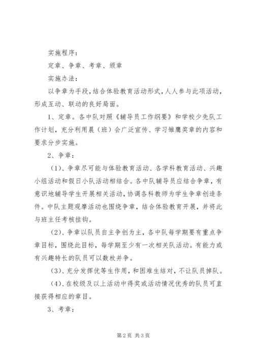 阳朝小学“雏鹰争章”活动方案.docx