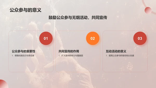红色手绘风世界无烟日禁止吸烟公益宣传PPT模板