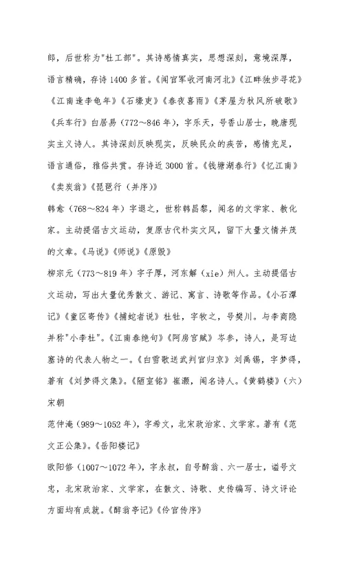 高中语文知识点总结