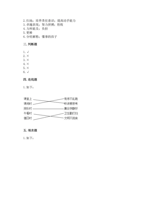部编版四年级上册道德与法治期中测试卷及参考答案一套.docx