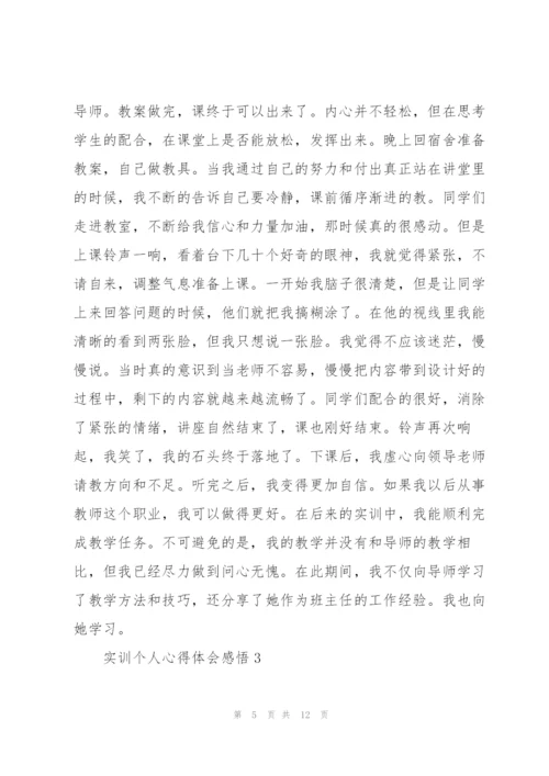 实训个人心得体会感悟2021.docx