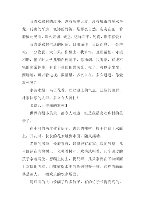 美丽的农村作文300字.docx