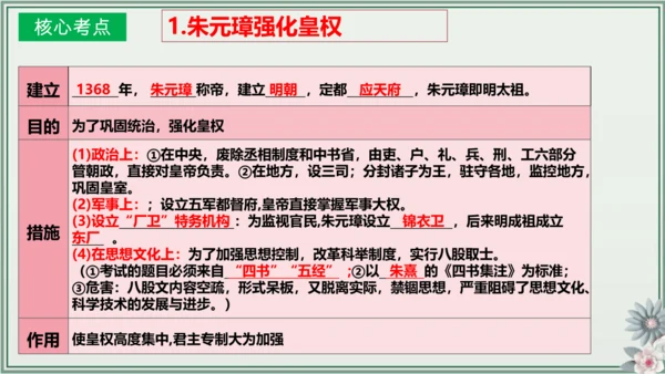 第三单元 明清时期：统一多民族国家的巩固与发展 单元复习课件