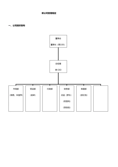 新成立公司管理新版制度大全.docx