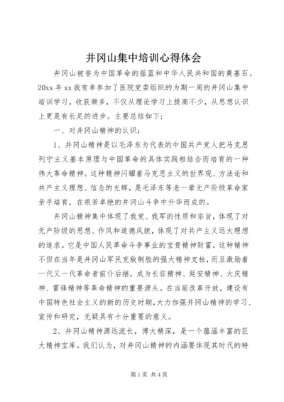 井冈山集中培训心得体会.docx