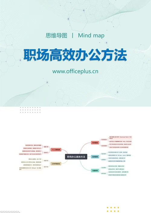 职场高效办公方法知识分享思维导图