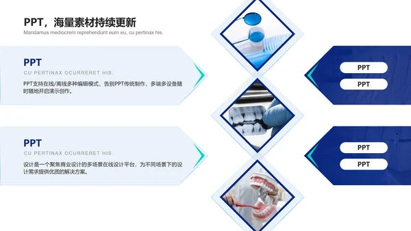 牙齿保健小课堂通用PPT模板