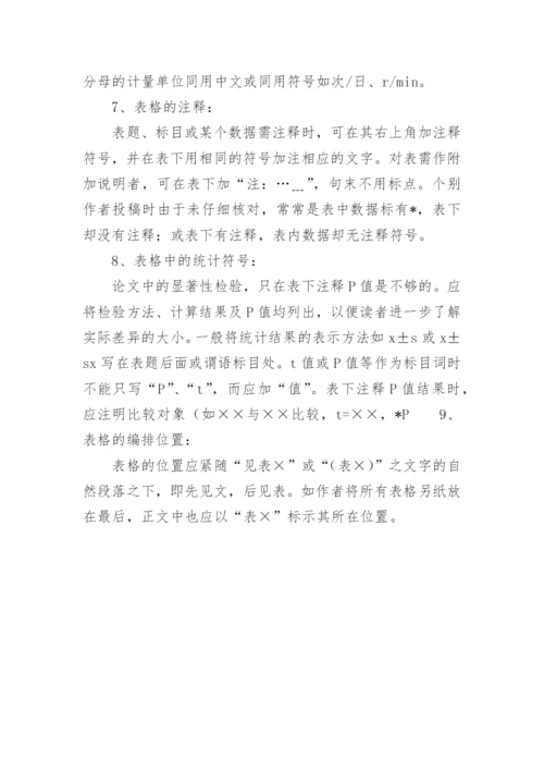 医学论文表格的标准化和规范化.docx