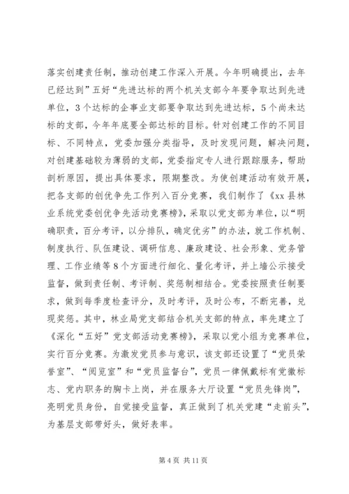 林业系统党建现场会经验交流材料.docx