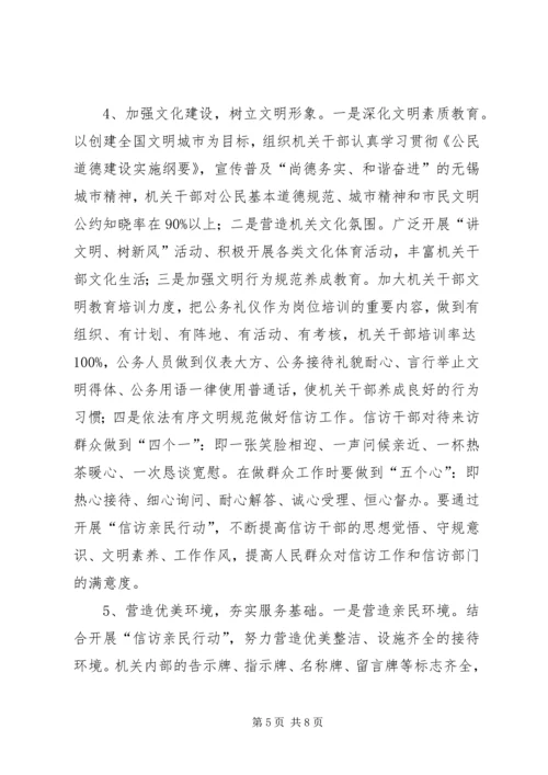信访局文明机关创建活动工作意见.docx