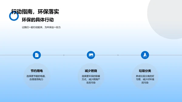 大寒节气环保行PPT模板