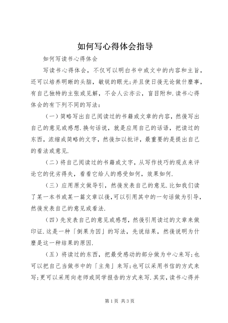 如何写心得体会指导 (4).docx