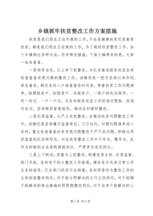 乡镇抓牢扶贫整改工作方案措施.docx