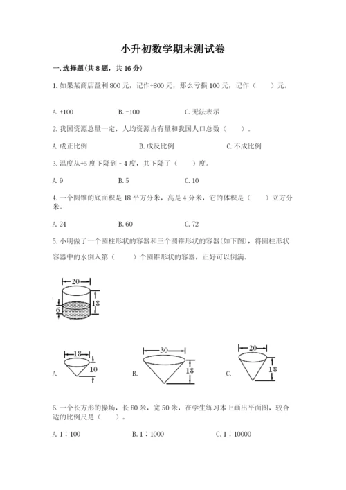 小升初数学期末测试卷完整版.docx