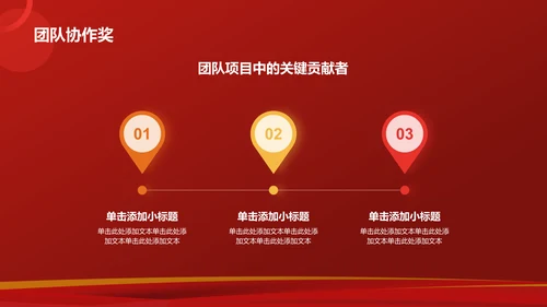 红色喜庆风企业表彰PPT模板