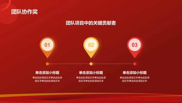 红色喜庆风企业表彰PPT模板