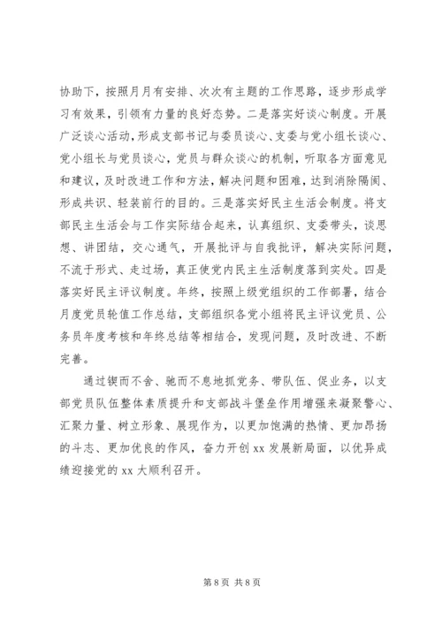 党支部某年上半年工作总结及下半年工作计划.docx