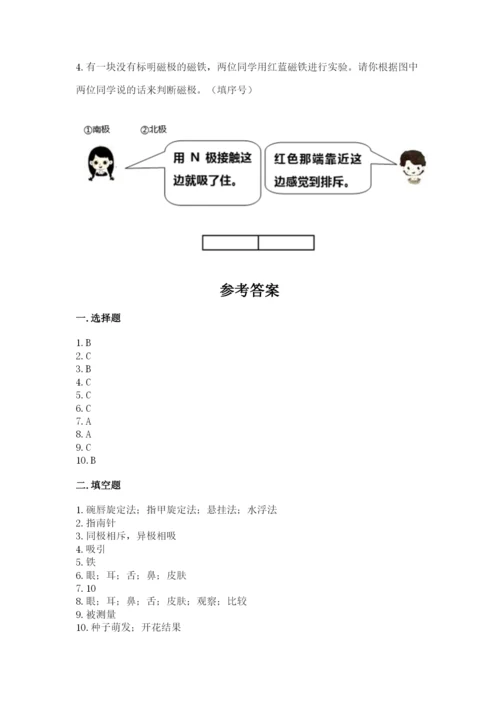 教科版二年级下册科学知识点期末测试卷【突破训练】.docx