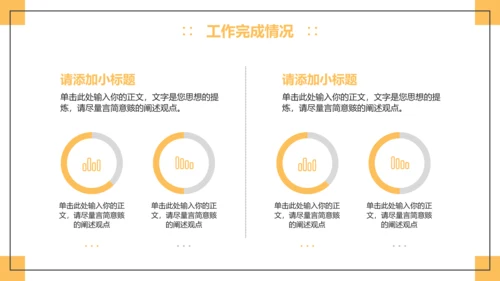 黄色简约风工作总结汇报PPT模板