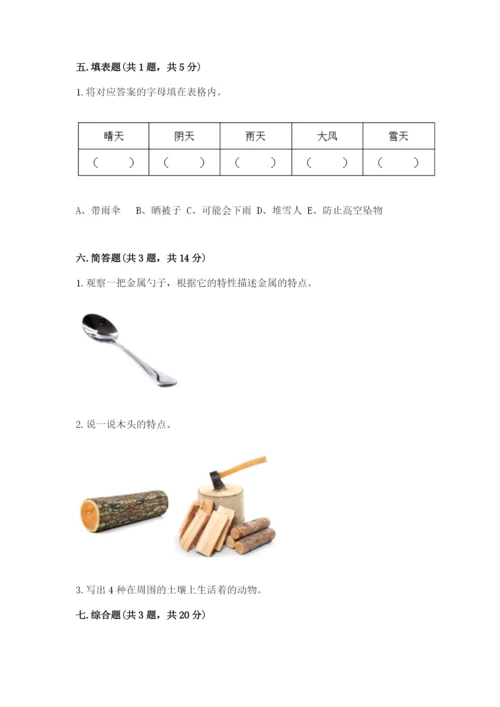 教科版科学二年级上册《期末测试卷》【综合题】.docx