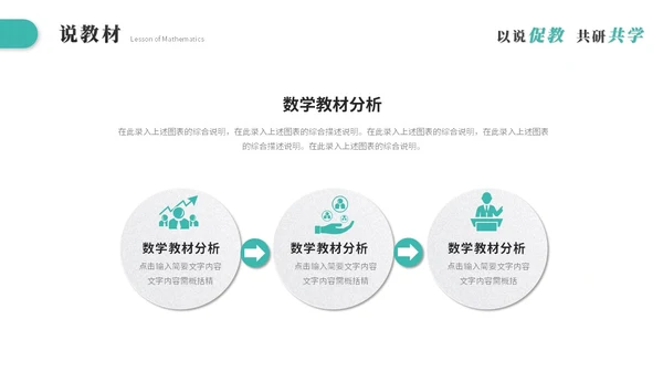 绿色简约微粒体教师说课教学课件公开课教育培训ppt模板