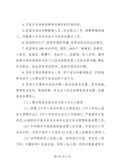 开展安全生产隐患自查自改月报工作计划 (2).docx