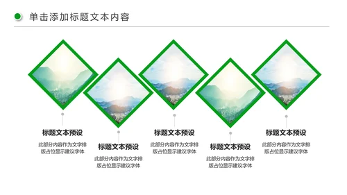清新新农村建设旅行日记乡村旅游PPT模板