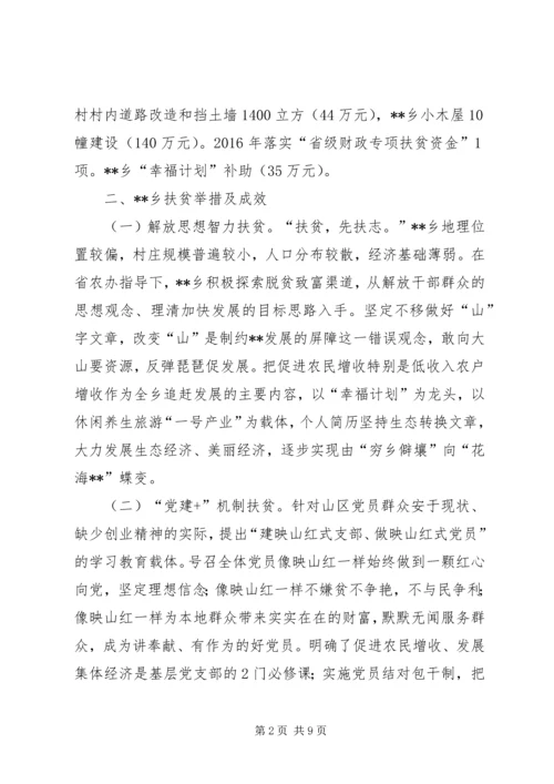 在扶贫开发工作座谈会上的汇报材料 (2).docx