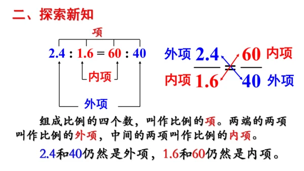 人教版数学六年级下册4.2.比例的基本性质课件（共27张PPT)