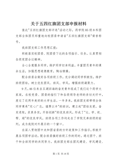 关于五四红旗团支部申报材料.docx