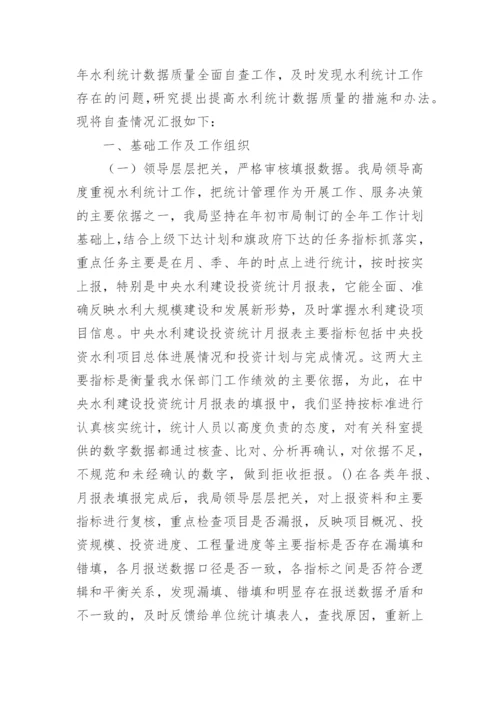 水利统计自查报告.docx