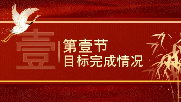 红色国潮年度总结PPT模板