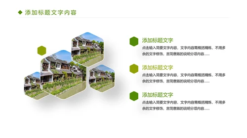绿色唯美乡村旅游文化PPT模板