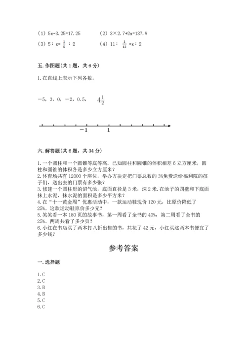 小升初数学期末测试卷及参考答案【夺分金卷】.docx