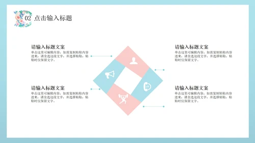绿色文艺花卉总结汇报PPT模板