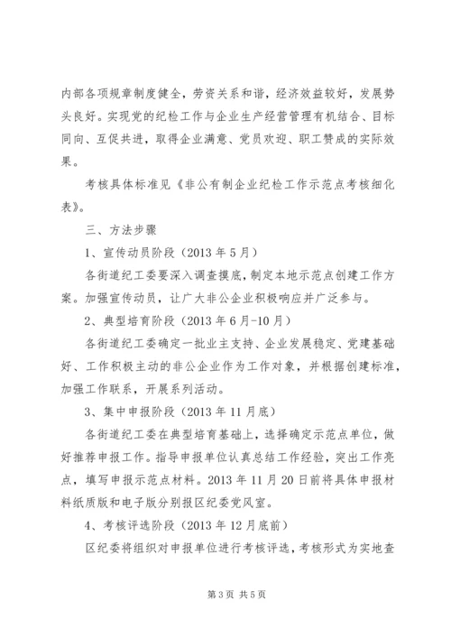 企业纪检工作示范点活动实施意见.docx